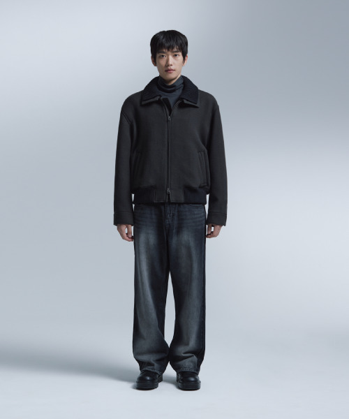 NONBLANK（ノンブランク）の「ニットカラーウールブレンドショートジャケット_DARK GREY（その他アウター・メンズ・チャコール・LARGE/MEDIUM/X-LARGE）」の14枚目の写真