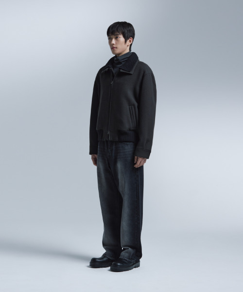 NONBLANK（ノンブランク）の「ニットカラーウールブレンドショートジャケット_DARK GREY（その他アウター・メンズ・チャコール・LARGE/MEDIUM/X-LARGE）」の16枚目の写真