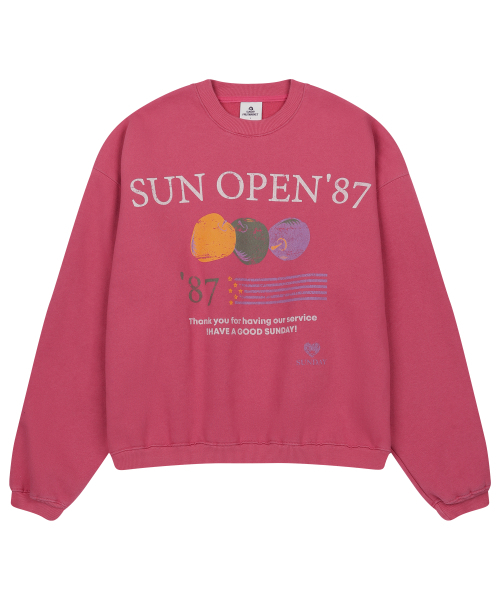 SUNDAY FRUIT MARKET(サンデーフルーツマーケット)の「OPEN SUN CREW PINK(スウェット・メンズ・その他・MEDIUM/LARGE/SMALL)」の1枚目の写真