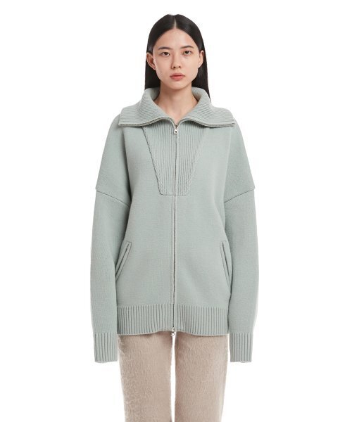 TRUNK PROJECT(トランクプロジェクト)の「Mint Turtleneck Zip-Up Knit Cardigan(カーディガン/ボレロ・レディース・ミント・SMALL/X-SMALL)」の1枚目の写真