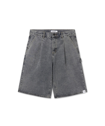 APOSTROPHE COMMA（アポストロフィコンマ）の「カーペンター ワンタック デニム バミューダ ハーフパンツ_黒デニム（その他パンツ）」