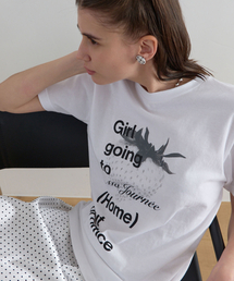 Majournee（マジョネ）の「M STRAWBERRY SHORT SLEEVE T-SHIRT_WHITE（Tシャツ/カットソー）」