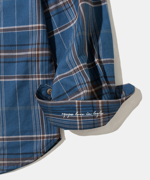 Diamond Layla(ダイアモンドレイラ)の「Rusty Lake Check Shirt S181(シャツ/ブラウス・メンズ・ネイビー・MEDIUM/LARGE/X-LARGE/XX-LARGE)」の5枚目の写真
