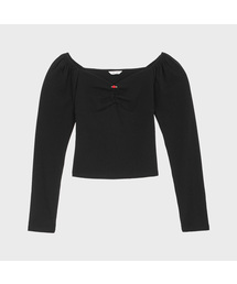 Heart-neck Long Sleeve (Black)