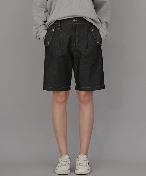 SAINTCREW（セントクルー）の「イングリッシュマン ハーフバンドデニムショーツ EMH-339 ブラックデニム（その他パンツ・メンズ・その他・MEDIUM/LARGE/X-LARGE）」の5枚目の写真