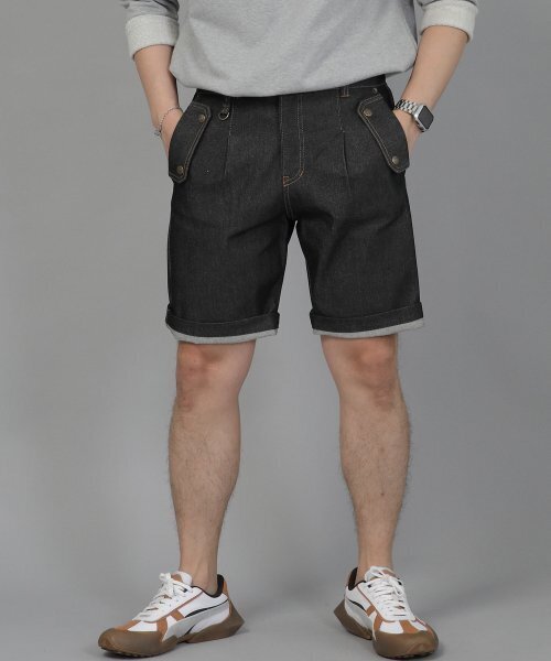 SAINTCREW（セントクルー）の「イングリッシュマン ハーフバンドデニムショーツ EMH-339 ブラックデニム（その他パンツ・メンズ・その他・MEDIUM/LARGE/X-LARGE）」の6枚目の写真