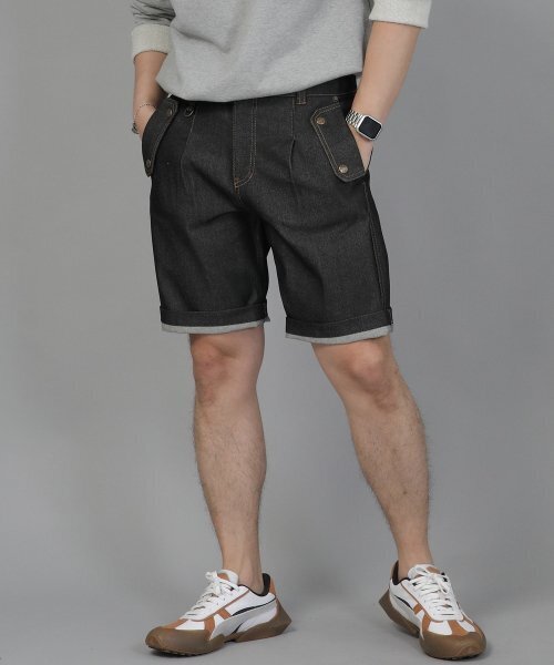 SAINTCREW（セントクルー）の「イングリッシュマン ハーフバンドデニムショーツ EMH-339 ブラックデニム（その他パンツ・メンズ・その他・MEDIUM/LARGE/X-LARGE）」の7枚目の写真