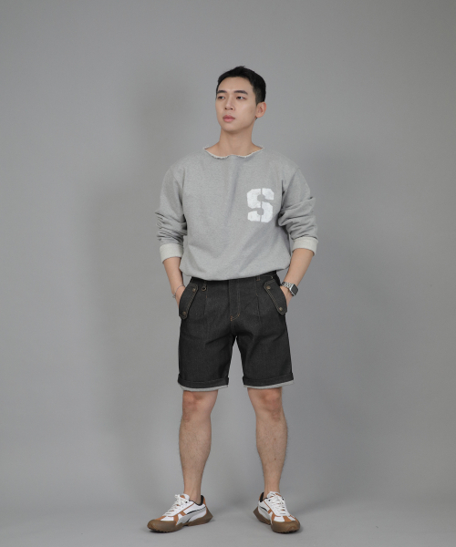 SAINTCREW（セントクルー）の「イングリッシュマン ハーフバンドデニムショーツ EMH-339 ブラックデニム（その他パンツ・メンズ・その他・MEDIUM/LARGE/X-LARGE）」の9枚目の写真