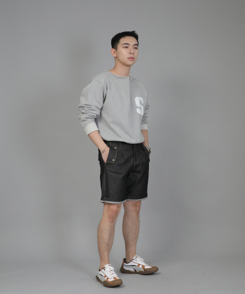 SAINTCREW（セントクルー）の「イングリッシュマン ハーフバンドデニムショーツ EMH-339 ブラックデニム（その他パンツ・メンズ・その他・MEDIUM/LARGE/X-LARGE）」の3枚目の写真