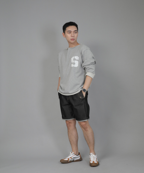 SAINTCREW（セントクルー）の「イングリッシュマン ハーフバンドデニムショーツ EMH-339 ブラックデニム（その他パンツ・メンズ・その他・MEDIUM/LARGE/X-LARGE）」の4枚目の写真