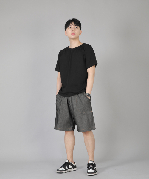 SAINTCREW(セントクルー)の「パティグショーツ EFS-348 グレーブラックデニム(その他パンツ・メンズ・その他・MEDIUM/LARGE/X-LARGE)」の6枚目の写真