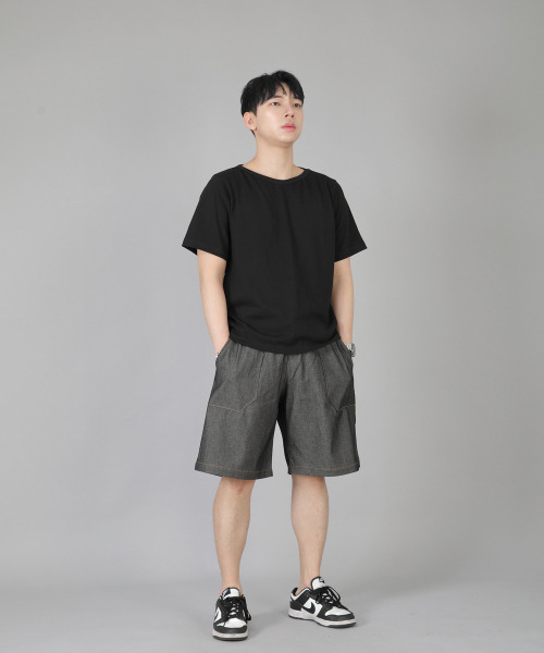 SAINTCREW(セントクルー)の「パティグショーツ EFS-348 グレーブラックデニム(その他パンツ・メンズ・その他・MEDIUM/LARGE/X-LARGE)」の5枚目の写真