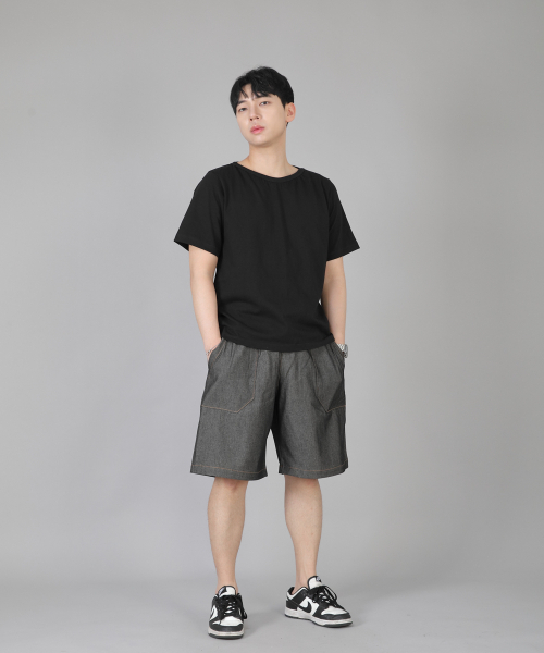 SAINTCREW(セントクルー)の「パティグショーツ EFS-348 グレーブラックデニム(その他パンツ・メンズ・その他・MEDIUM/LARGE/X-LARGE)」の4枚目の写真
