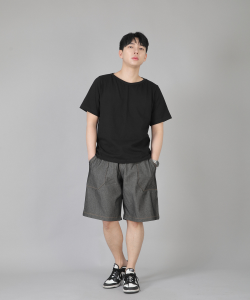 SAINTCREW(セントクルー)の「パティグショーツ EFS-348 グレーブラックデニム(その他パンツ・メンズ・その他・MEDIUM/LARGE/X-LARGE)」の3枚目の写真