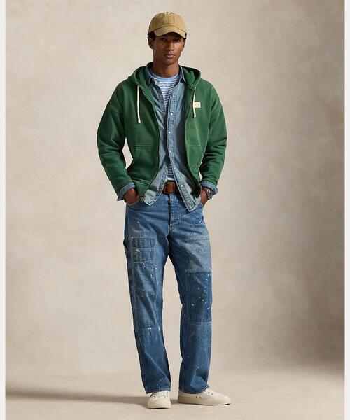 POLO RALPH LAUREN（ポロ ラルフ ローレン）の「リラックス フィット ループバック フリース フーディ（パーカー・メンズ・グリーン・L/M/S/XS）」の3枚目の写真