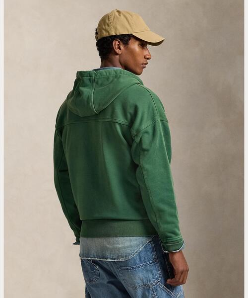 POLO RALPH LAUREN（ポロ ラルフ ローレン）の「リラックス フィット ループバック フリース フーディ（パーカー・メンズ・グリーン・L/M/S/XS）」の4枚目の写真