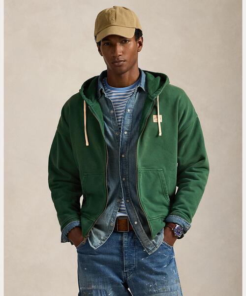 POLO RALPH LAUREN（ポロ ラルフ ローレン）の「リラックス フィット ループバック フリース フーディ（パーカー・メンズ・グリーン・L/M/S/XS）」の6枚目の写真