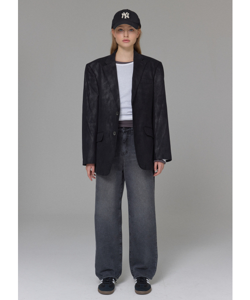 BUTTON UP(ボタンアップ)の「グレーウォッシュセミワイド起毛デニム(デニムパンツ・レディース・その他・SMALL/MEDIUM/LARGE)」の2枚目の写真