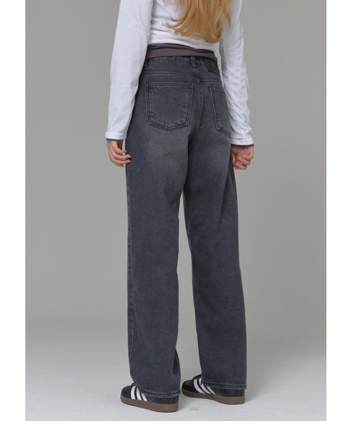 BUTTON UP(ボタンアップ)の「グレーウォッシュセミワイド起毛デニム(デニムパンツ・レディース・その他・SMALL/MEDIUM/LARGE)」の5枚目の写真