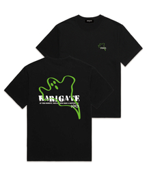 BARIGATE（バリゲート）の「GHOSTLIINE オーバーサイズ 半袖Tシャツ (BS027) ブラック（Tシャツ/カットソー）」