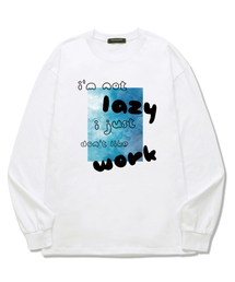 OUSE（オウズ）の「NOT LAZY ロングスリーブ (DLS032) ホワイト（Tシャツ/カットソー）」