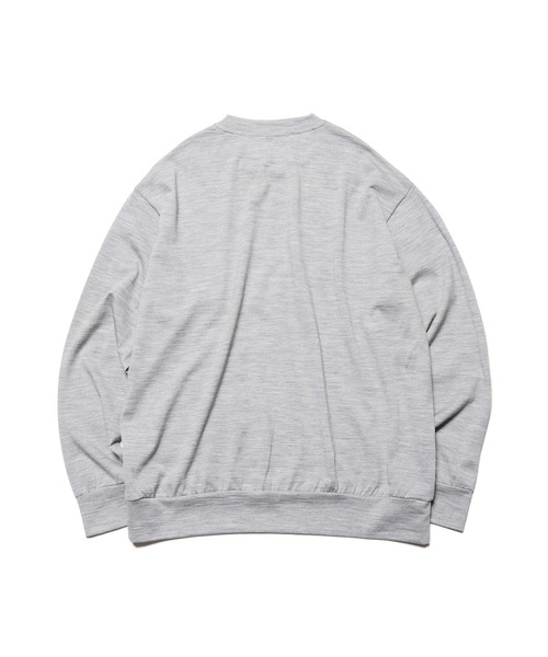 SOPHNET.（ソフネット）の「WASHABLE WOOL L/S TOP（Tシャツ/カットソー・メンズ・ブラック/ライトグレー/ブラウン/グリーン・2/3/1/4/5）」の8枚目の写真