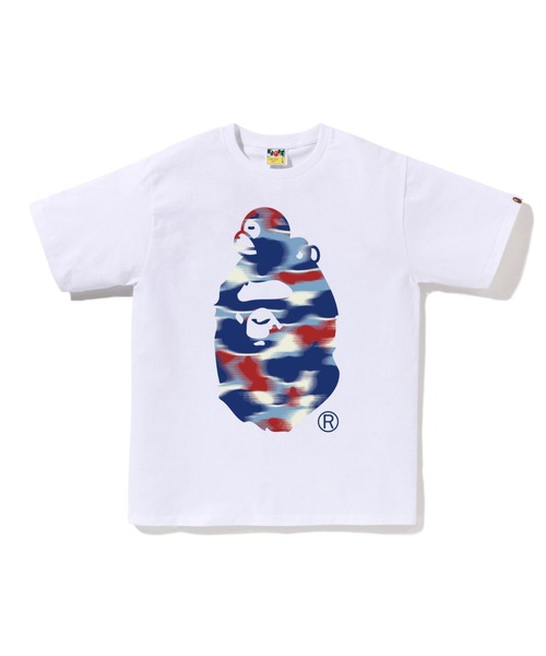 A BATHING APE(アベイシングエイプ)の「SCREEN CAMO MILO ON BIG APE TEE(Tシャツ/カットソー・メンズ・ブラック/ホワイト×ブラック/ホワイト×ブルー/ブラック×ブルー・SMALL/XX-LARGE/MEDIUM/XXX-LARGE/LARGE/X-LARGE)」の1枚目の写真