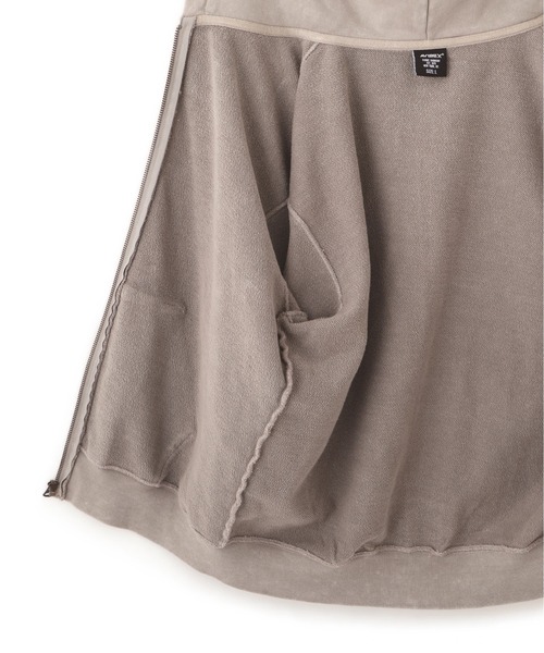 AVIREX(アヴィレックス)の「ACID WASH ZIP UP HOODIE / アシッドウォッシュ ジップアップ フーディ / AVIREX / アヴィレックス(パーカー・メンズ・チャコール/ライトグレー・X-LARGE/XX-LARGE/MEDIUM/LARGE)」の10枚目の写真