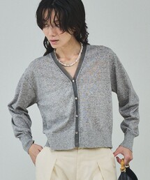 qualite | シアーミックスカーディガン/春服/夏服/羽織り/オフィスカジュアル(カーディガン/ボレロ)