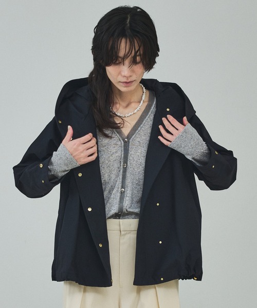 qualite（カリテ）の「シアーミックスカーディガン/春服/夏服/羽織り/オフィスカジュアル（カーディガン/ボレロ・レディース・ライトベージュ/グレー/グリーン・フリー）」の22枚目の写真