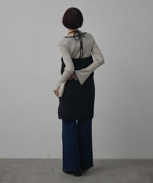 kivi（キヴィ）の「ホルターニットワンピース（ワンピース・レディース・チャコールグレー/ブラック/ブラウン・FREE）」の6枚目の写真