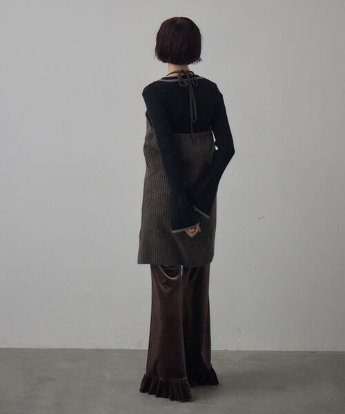 kivi（キヴィ）の「ホルターニットワンピース（ワンピース・レディース・チャコールグレー/ブラック/ブラウン・FREE）」の14枚目の写真