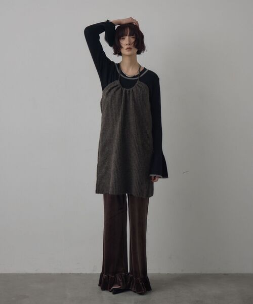 kivi（キヴィ）の「ホルターニットワンピース（ワンピース・レディース・チャコールグレー/ブラック/ブラウン・FREE）」の15枚目の写真
