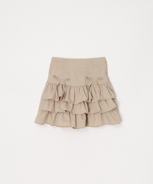 coca（coca）（コカ）の「キッズ　ティアードミニスカート（スカート・キッズ・チャコール/ベージュ・150/140/130/120）」の19枚目の写真