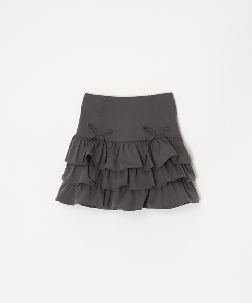 coca（coca）（コカ）の「キッズ　ティアードミニスカート（スカート・キッズ・チャコール/ベージュ・150/140/130/120）」の20枚目の写真