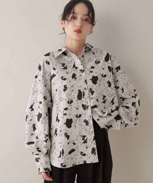 RAGEBLUE（レイジブルー）の「アニマル柄シャツ/セットアップ対応（シャツ/ブラウス・レディース・ブラウン系2・FREE）」の4枚目の写真