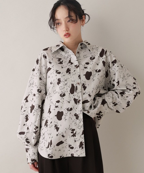 RAGEBLUE（レイジブルー）の「アニマル柄シャツ/セットアップ対応（シャツ/ブラウス・レディース・ブラウン系2・FREE）」の5枚目の写真