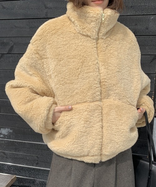 FREE STYLISTS（フリー スタイリスト）の「YUGA_YGMC 　Padded boa blouson coat（ブルゾン・レディース・クリーム/ホワイト・FREE）」の14枚目の写真