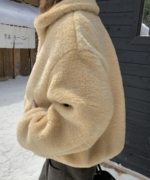 FREE STYLISTS（フリー スタイリスト）の「YUGA_YGMC 　Padded boa blouson coat（ブルゾン・レディース・クリーム/ホワイト・FREE）」の16枚目の写真