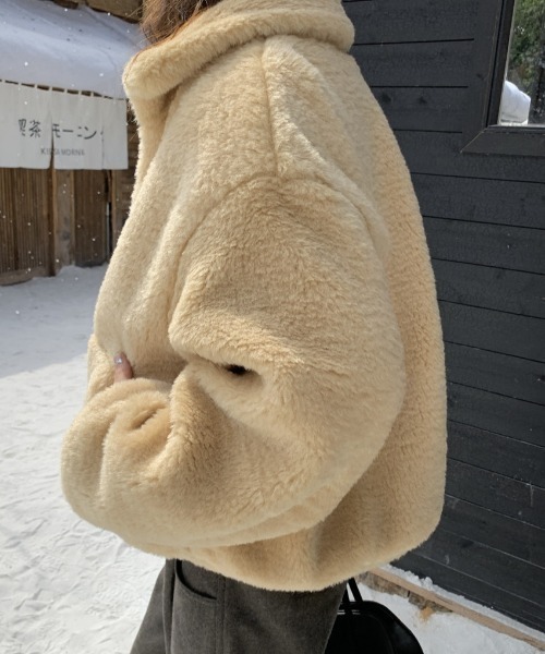 FREE STYLISTS（フリー スタイリスト）の「YUGA_YGMC 　Padded boa blouson coat（ブルゾン・レディース・クリーム/ホワイト・FREE）」の17枚目の写真