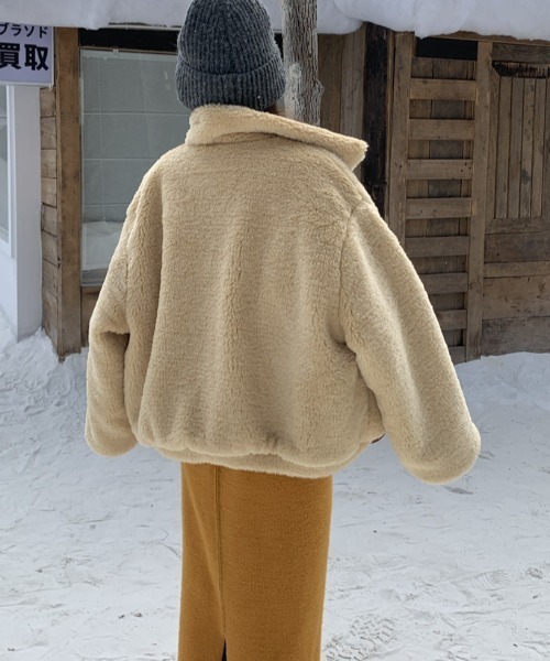 FREE STYLISTS（フリー スタイリスト）の「YUGA_YGMC 　Padded boa blouson coat（ブルゾン・レディース・クリーム/ホワイト・FREE）」の11枚目の写真
