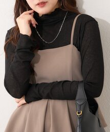 Remind me and forever（リマインドミーアンドフォーエバー）の「【2026SS】レイヤードにおすすめ、シアーネットボトルネックプルオーバー（Tシャツ/カットソー）」