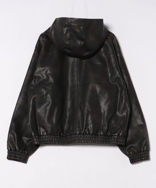 FUBU( フブ)の「FUBU フブ ブランド Faux Leather Hoodie / フェイクレザーパーカー PUレザー(セットアップ対応)(ブルゾン・メンズ・ブラック・M/L/XL/XXL)」の19枚目の写真