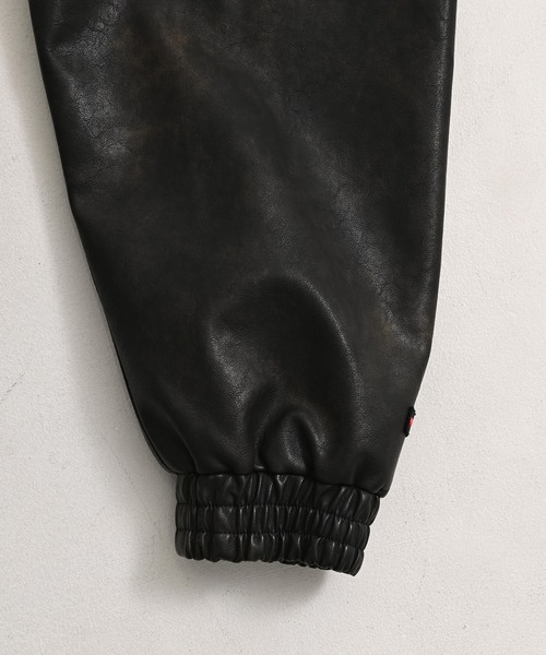 FUBU( フブ)の「FUBU フブ ブランド Faux Leather Hoodie / フェイクレザーパーカー PUレザー(セットアップ対応)(ブルゾン・メンズ・ブラック・M/L/XL/XXL)」の16枚目の写真