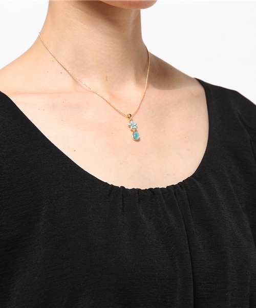 Kahiko（カヒコ）の「【Kahiko】プルメリアドロップネックレス（ネックレス・レディース・ターコイズブルー/ホワイト/ピンク・FREE）」の7枚目の写真