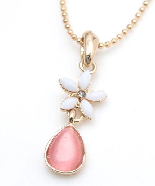 Kahiko（カヒコ）の「【Kahiko】プルメリアドロップネックレス（ネックレス・レディース・ターコイズブルー/ホワイト/ピンク・FREE）」の3枚目の写真