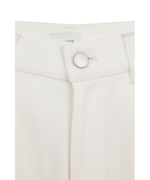 MANOF（マノフ）の「COTTON LACE DOCKING PANTS（デニムパンツ・レディース・ホワイト/ブラック・M/S）」の15枚目の写真