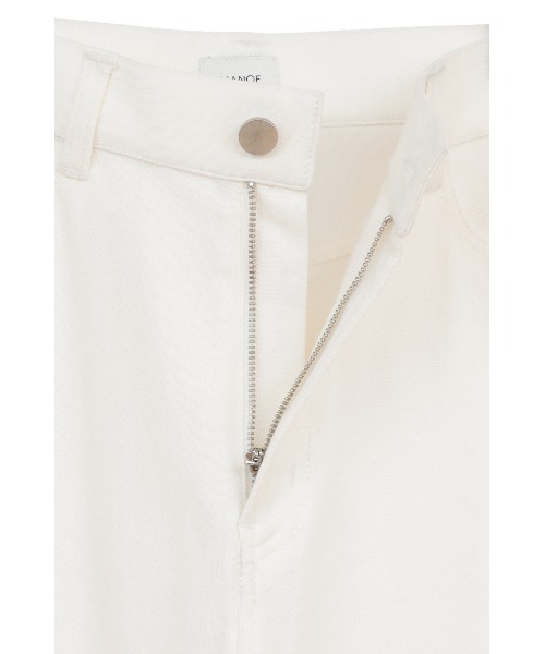 MANOF（マノフ）の「COTTON LACE DOCKING PANTS（デニムパンツ・レディース・ホワイト/ブラック・M/S）」の16枚目の写真