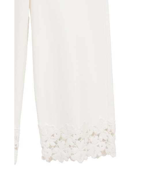 MANOF（マノフ）の「COTTON LACE DOCKING PANTS（デニムパンツ・レディース・ホワイト/ブラック・M/S）」の17枚目の写真