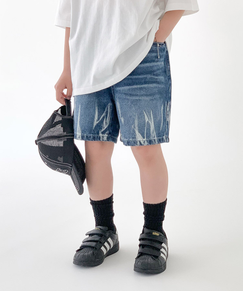 BERRYCLOSET(ベリークローゼット)の「タイダイウォッシュデニムパンツ(デニムパンツ・レディース・ブルー・11号/9号/13号/5号/17号/7号/15号)」の2枚目の写真